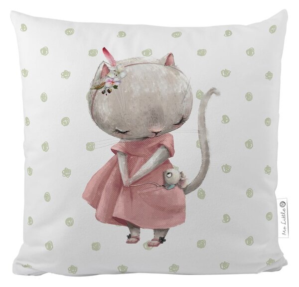 Pamučni dječji jastuk Mr. Little Fox Mouse, 45 x 45 cm