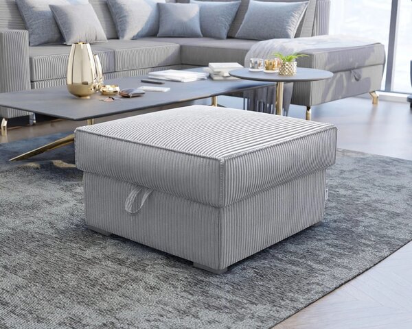 Tabure SMART COSARO XL s prostorom za pohranu 71x71 cm, svijetlosivi