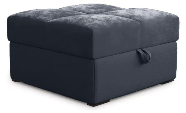 Tamno siva tabureta ZENOVA s prostorom za pohranu 65x65 cm