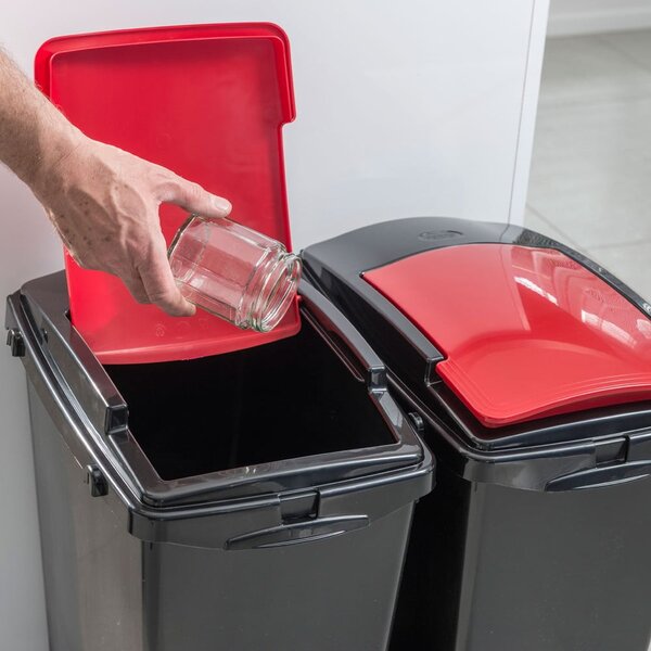 Crna plastična kanta za smeće 40 l – Addis