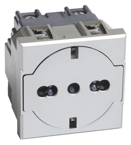 AXOLUTE KLIZNA FLAT UTIČNICA/2P+E 16A-2M/SREBRNA HC4140/16F