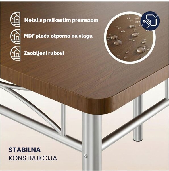 Blagovaonska garnitura PAUL, 5-dijelna, tamni hrast Casaria