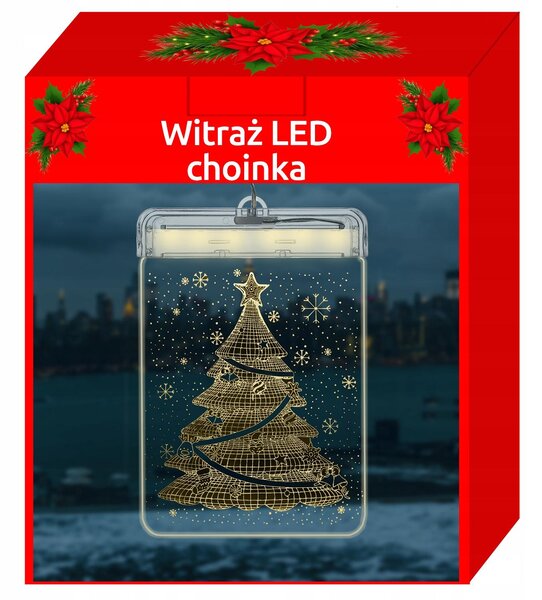 Ugravirani 3D pleksiglassi LED toplo bijelo 17 cm božićno drvce