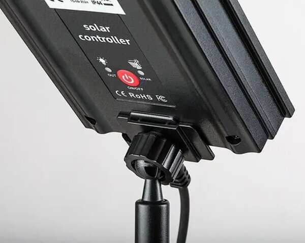 ZIRC SOLARNA SVJETILJKA LED 3,6W/CRNA/IP44/35lm RA77165