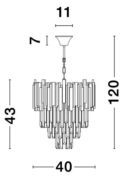 GRANE VISILICA E14 IP20/ZLATNA NL9181100
