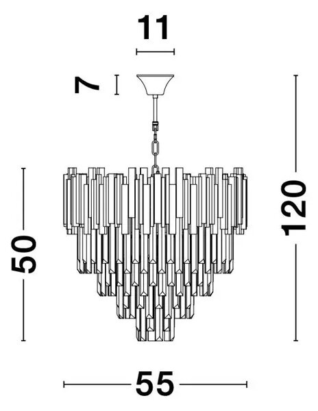 GRANE VISILICA E14 IP20/ZLATNA NL9181200