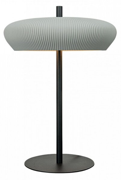 Zambelis Stolna lampa 2594, siva/crna, visina 41 cm, keramika/metal, G9, Sivo, Dnevni boravak/blagovaonica, Gips / glina