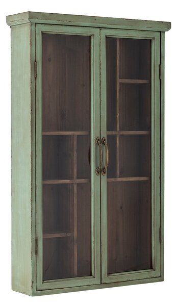 Zelena vitrina od masivne jele 13,5x80 cm Hazem – Bloomingville