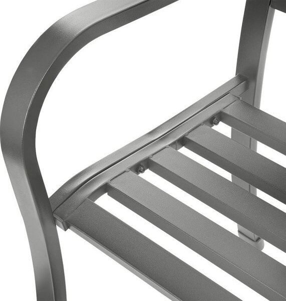 Aluminijska vrtna klupa 125 x 53 x 77 cm