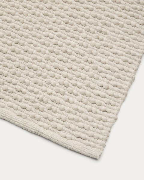 Krem ručno rađen tepih od mješavine pamuka 160x230 cm Mascarell – Kave Home