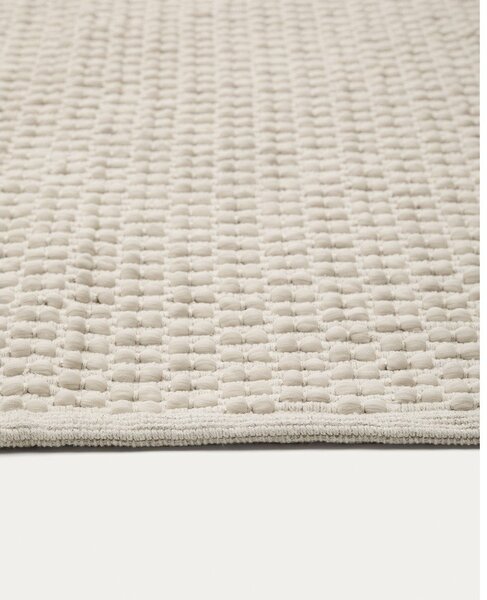 Krem ručno rađen tepih od mješavine pamuka 160x230 cm Mascarell – Kave Home