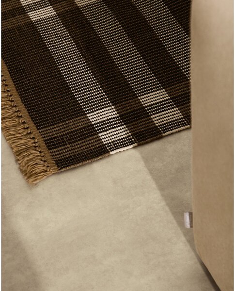 Crni obostrani/ručno rađen tepih 60x90 cm Barani – Kave Home