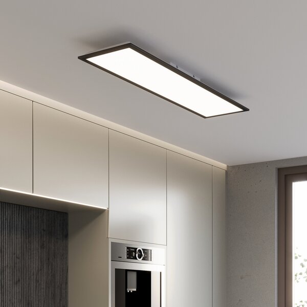 Briloner LED panel Piatto CCT daljinski upravljač 100x25 crni, prigušiva, Crno, Dnevni boravak/blagovaonica, Metal