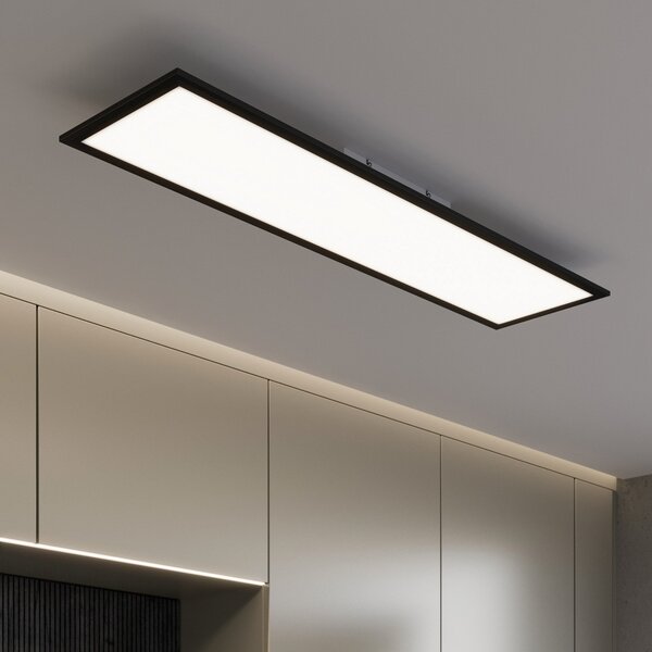 Briloner LED panel Piatto CCT daljinski upravljač 100x25 crni, prigušiva, Crno, Dnevni boravak/blagovaonica, Metal