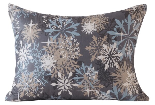 Jastučnica od mikrovlakana SNOWFLAKE 70x90 cm, modrošeda