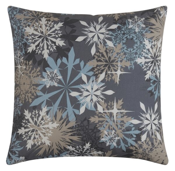 Jastučnica od mikrovlakana SNOWFLAKE 45x45 cm, modro-siva
