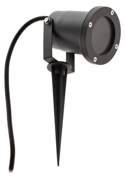 Trio Lighting Ubangi vanjski reflektor s uzemljenim šiljkom u kompletu od 3 komada, Crno, Metal