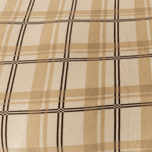 Posteljina mikropliš PLAID krem boje Dimenzije posteljine: 70 x 90 cm | 140 x 200 cm