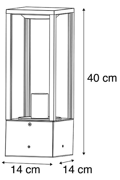 Pametna vanjska podna svjetiljka crna 40 cm IP44 uklj. WiFi ST64 - Charlois