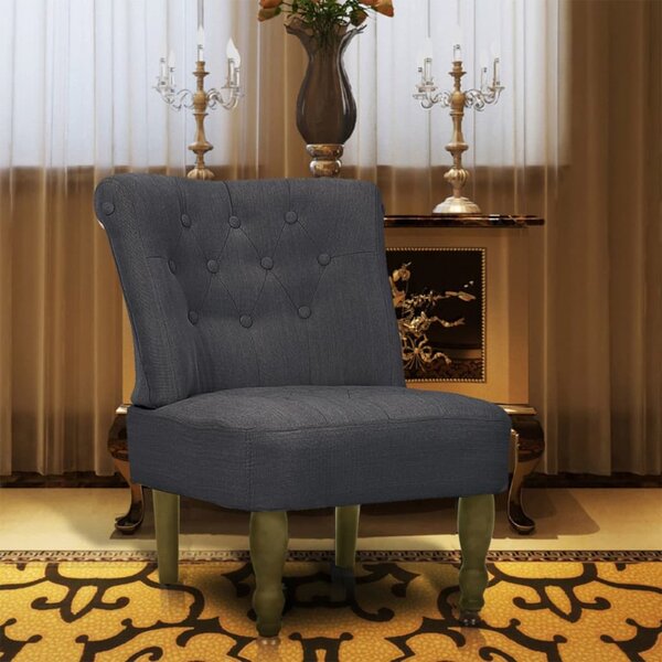 VidaXL Francuska stolica od tkanine siva