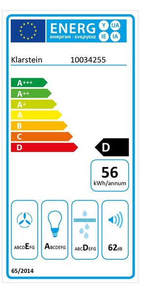 Klarstein Simplica, kuhinjska napa, ugradbena, 52 cm, usisna snaga: 440 m³/h, LED, nehrđajući čelik