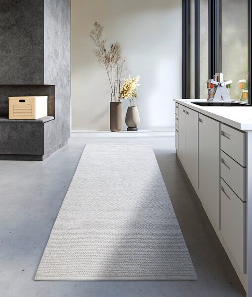 Bijela ručno rađena vunena staza 80x200 cm Francois – Villeroy&Boch