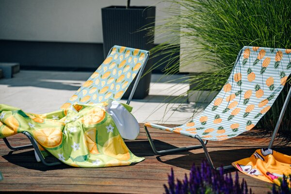 Set 2 kom sklopivih ležaljki za plažu SAND LEMON, šareno