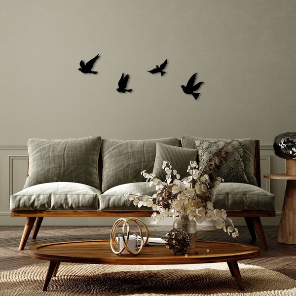 Metalni zidni ukrasi u setu 4 kom 18x20 cm Birds – Wallity