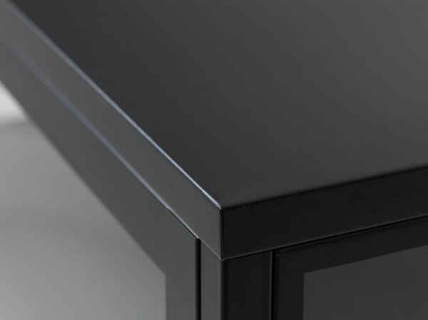 Crna metalna vitrina 90x190 cm Carmel – Unique Furniture