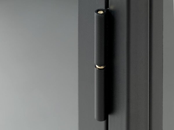 Crna metalna vitrina 58x160 cm Carmel – Unique Furniture