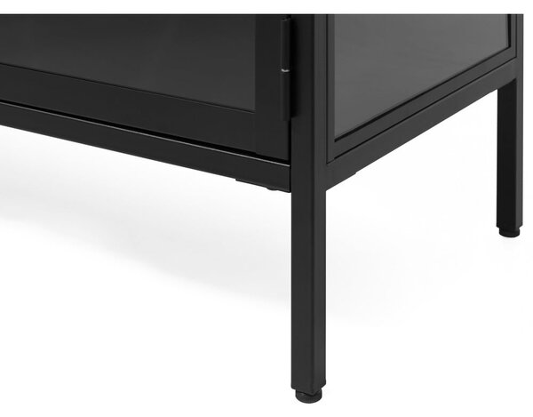 Crna metalna vitrina 90x190 cm Carmel – Unique Furniture
