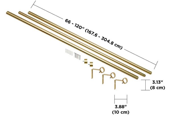 Željezna proširiva karniša 168 - 305 cm Cappa – Umbra