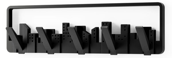 Crna plastična zidna vješalica Skyline - Umbra