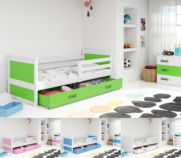 Krevet RICO 90x200 s ladicom + GRATIS ležište -BIJELA (VIŠE BOJA)