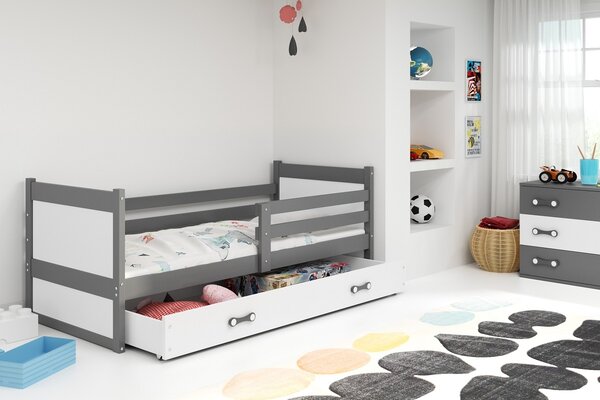 Krevet RICO 90x200 s ladicom + GRATIS ležište -GRAFIT (VIŠE BOJA)