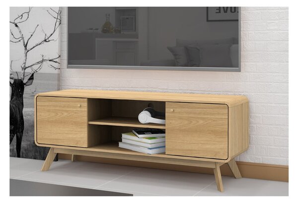 TV stol u dekoru hrasta u prirodnoj boji 140x53 cm Cassie - Støraa