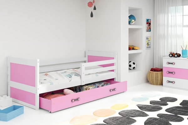 Krevet RICO 90x200 s ladicom + GRATIS ležište -BIJELA (VIŠE BOJA)