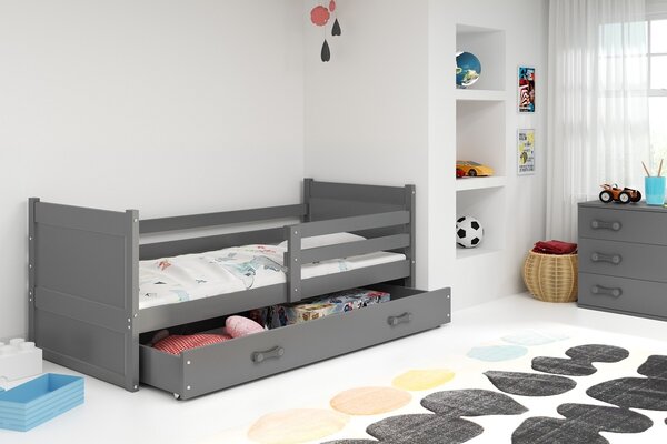Krevet RICO 90x200 s ladicom + GRATIS ležište -GRAFIT (VIŠE BOJA)