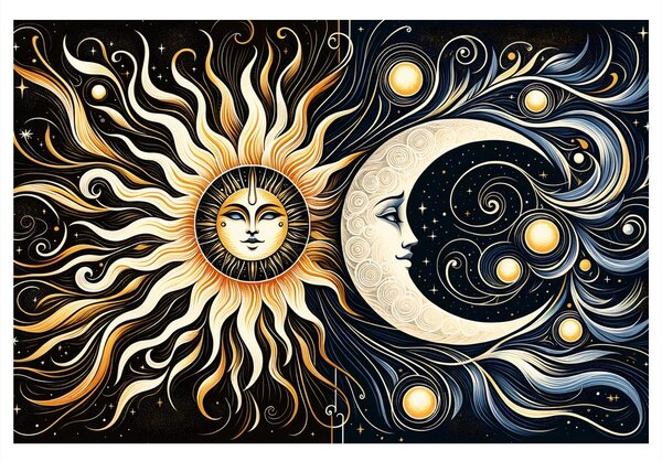 Slika sunce i luna