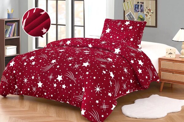 Posteljina mikropliš NIGHT SKY bordo Dimenzije posteljine: 70 x 90 cm | 140 x 200 cm