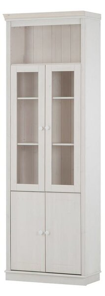 Bijela vitrina od masivnog bora 74x223 cm Anita – Støraa