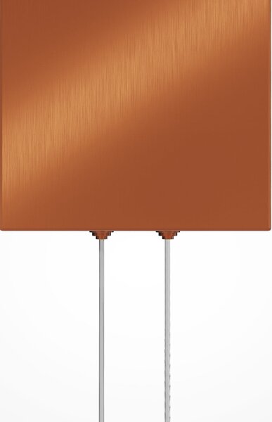 Maytoni LED viseća svjetiljka Quadro, bakar/kognac, staklo, 3000K, 24 cm, Bakar, Dnevni boravak/blagovaonica, Staklo