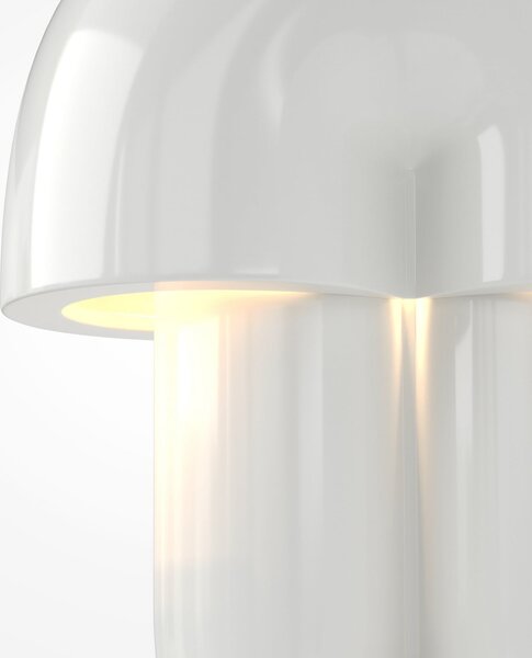 Maytoni LED stolna lampa Hope, bijela, keramička, visina 35 cm, 3000K, prigušiva, Bijela, Dnevni boravak/blagovaonica, Keramika
