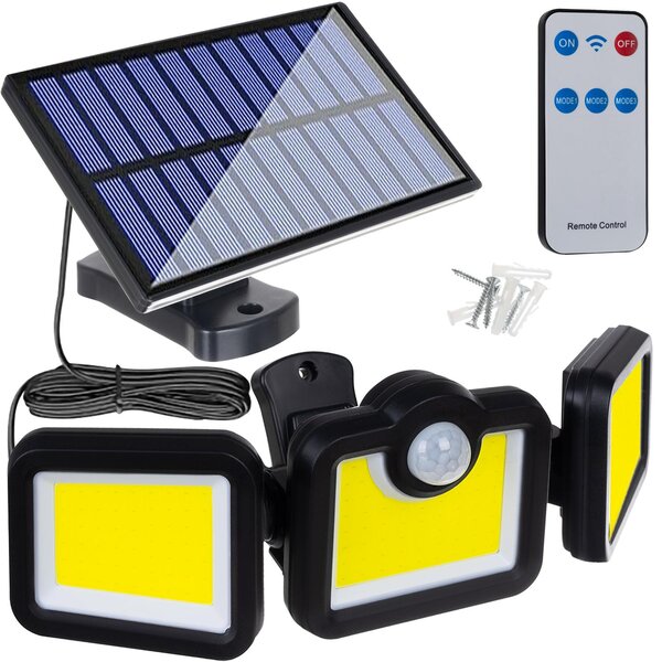 LED 171 COB solarna svjetiljka sa senzorom pokreta 2400mah IP65