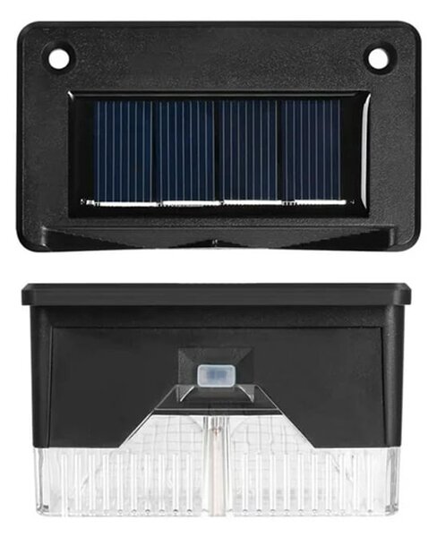 Postavite 4 LED svjetiljke solarne ograde hladno bijeli IP65