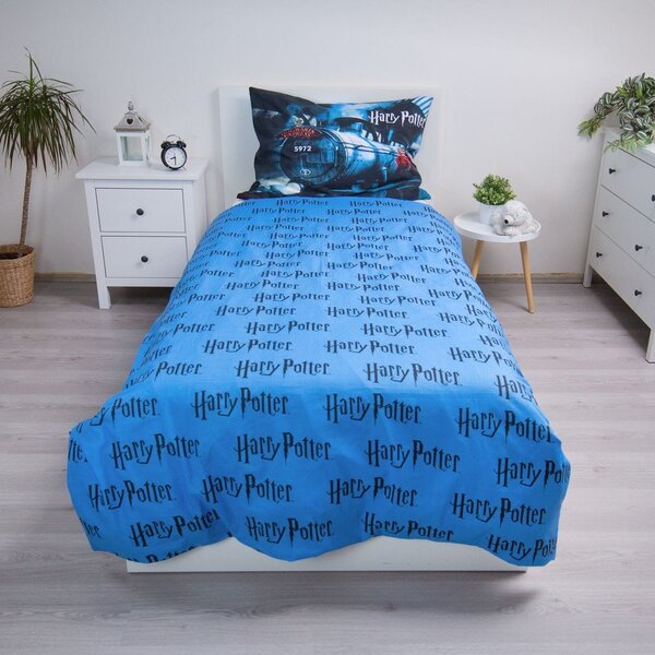 Pamučna dječja posteljina za krevet za jednu osobu 140x200 cm Harry Potter "Hogwarts Express" – Jerry Fabrics
