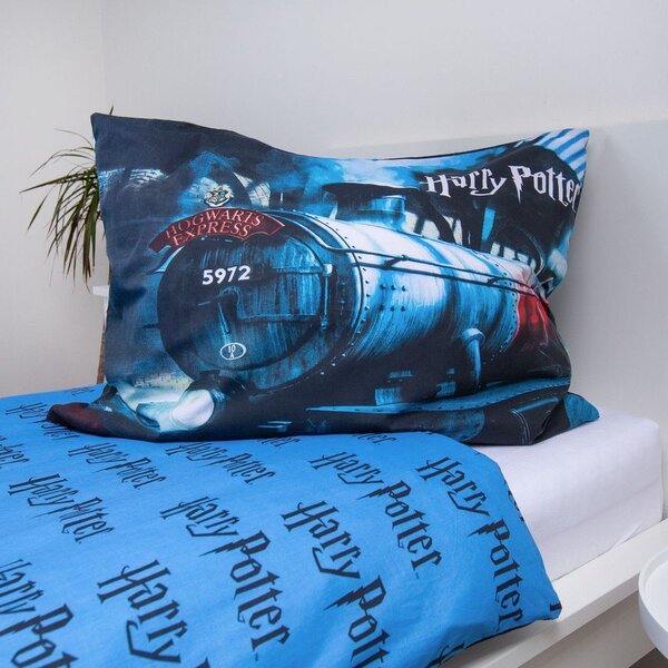 Pamučna dječja posteljina za krevet za jednu osobu 140x200 cm Harry Potter "Hogwarts Express" – Jerry Fabrics
