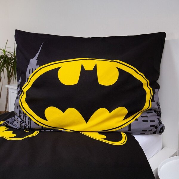 Pamučna dječja posteljina za krevet za jednu osobu 140x200 cm Batman "The Emblem" – Jerry Fabrics