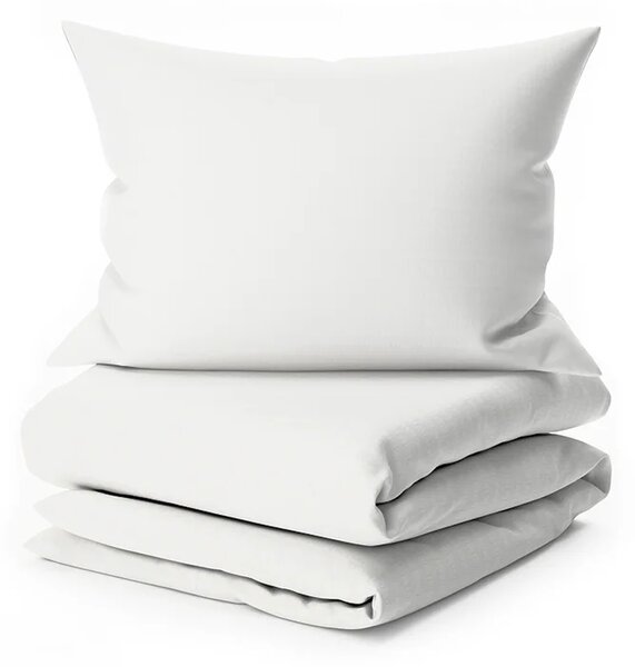 Set krep posteljine DENYX BLEND svijetlo krem, hotelski džep + Jersey plahta 90 x 200 cm sivo-bež, jednokrevetno
