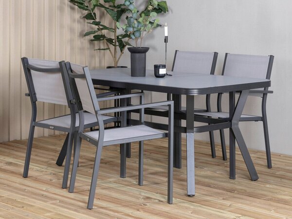 Stol i stolice set Dallas 3587Metal, Tekstil